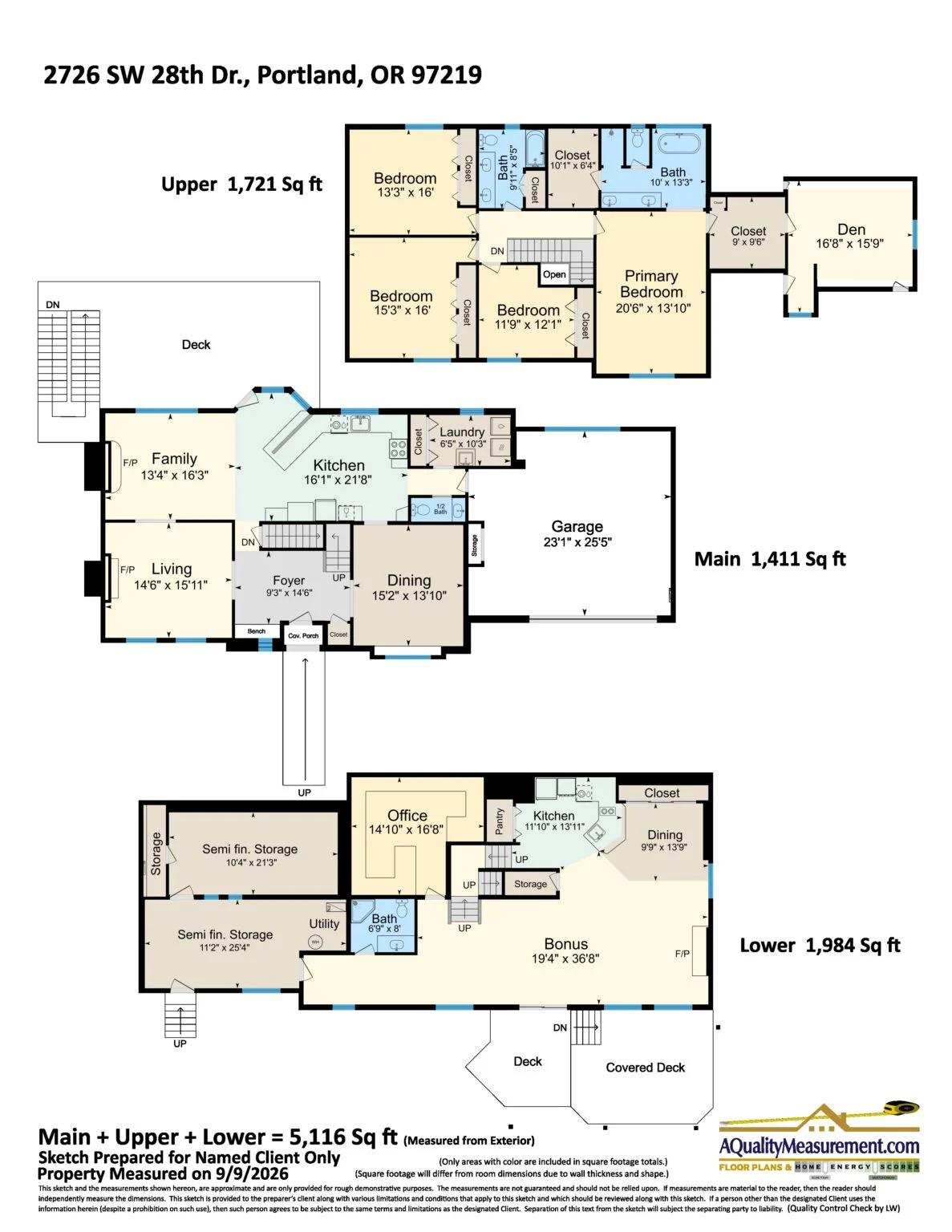 Main level floor plan