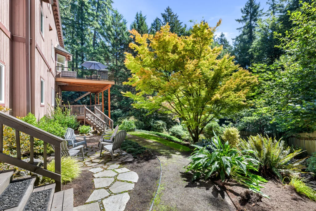 Rear garden at 2726 SW 28th Drive, Portland